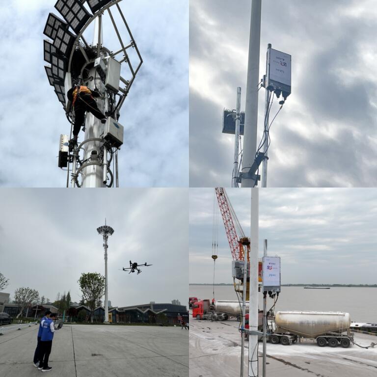5G-A毫米波能力專網(wǎng)場(chǎng)景應(yīng)用測(cè)試。中國(guó)電信安徽公司供圖